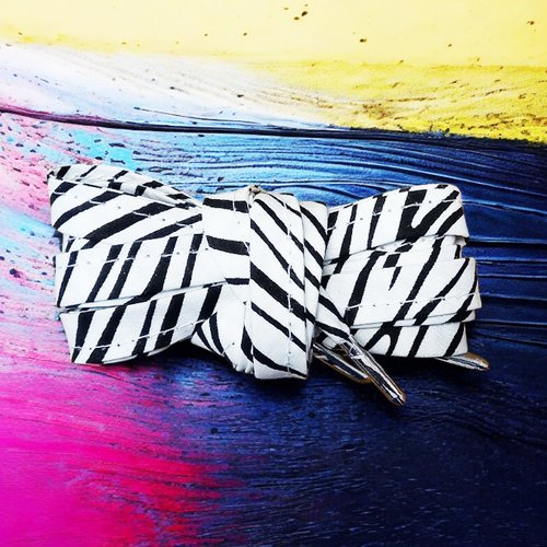 Paire de lacets en coton zebre (noir et blanc) - lacets en tissu