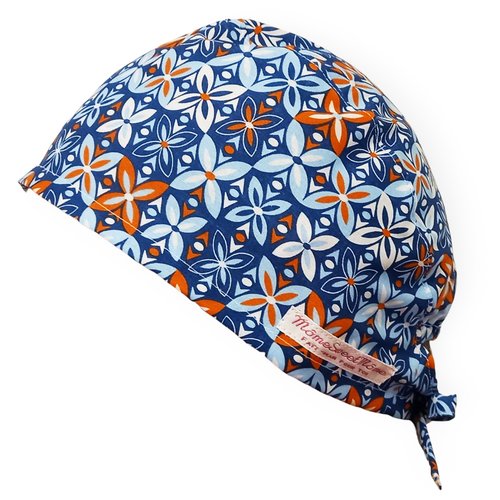 Calot de bloc couvrant - blumen - bloc opératoire- chirurgien- dentiste - sage-femme - infirmière - anesthésiste - médical