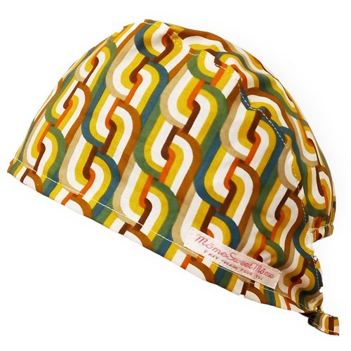 Calot de bloc couvrant - seventies - bloc opératoire- chirurgien- dentiste - sage-femme - infirmière - anesthésiste - médical