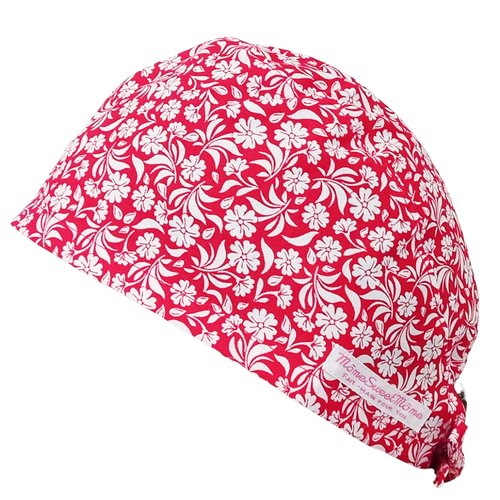 Calot de bloc couvrant - garden (rouge) - bloc opératoire- chirurgien- dentiste - sage-femme - infirmière - anesthésiste - médical