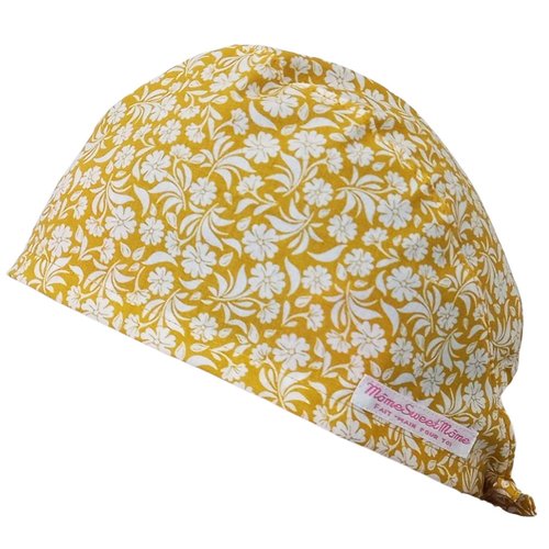 Calot de bloc couvrant - garden (moutarde) - bloc opératoire- chirurgien- dentiste - sage-femme - infirmière - anesthésiste - médical