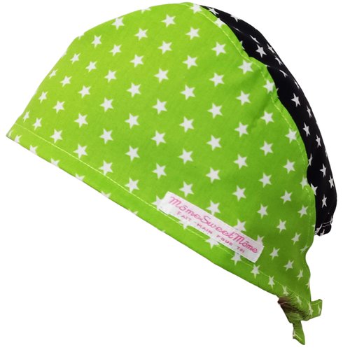 Calot de bloc couvrant - etoiles (bicolore) - bloc opératoire- chirurgien- dentiste - sage-femme - infirmière - anesthésiste - médical