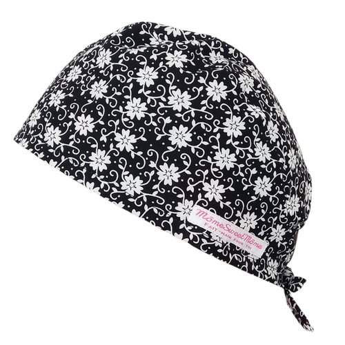 Calot de bloc couvrant - garden (noir) - bloc opératoire- chirurgien- dentiste - sage-femme - infirmière - anesthésiste - médical