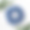 Chouchou scrunchie fleurs bleues - crunchie - elastique pour cheveux