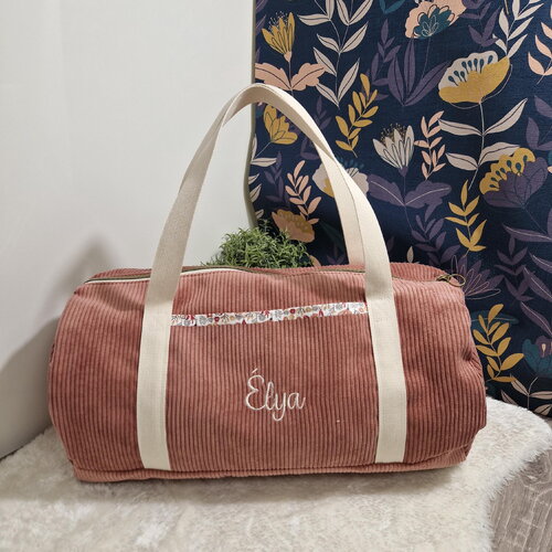 Sac de sport/sac polochon/sac bowling/sac à langer/sac de voyage/sac week-end/sac de danse/sac de piscine/sac enfant velours personnalisé