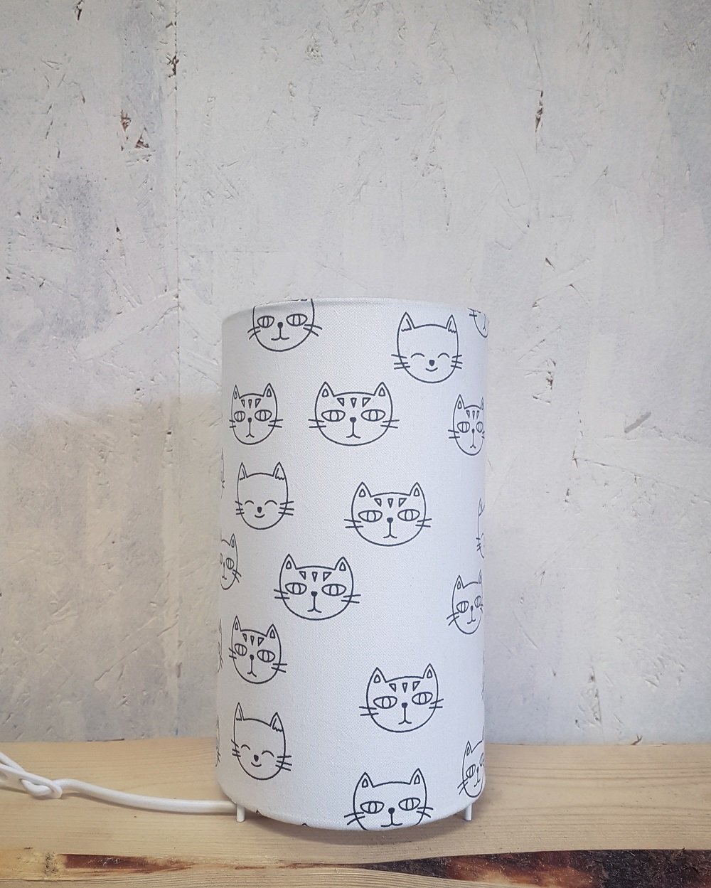 Lampe Tube A Poser Imprime Tetes De Chat Pour Lampe De Chevet Lampe De Bureau Veilleuse Un Grand Marche