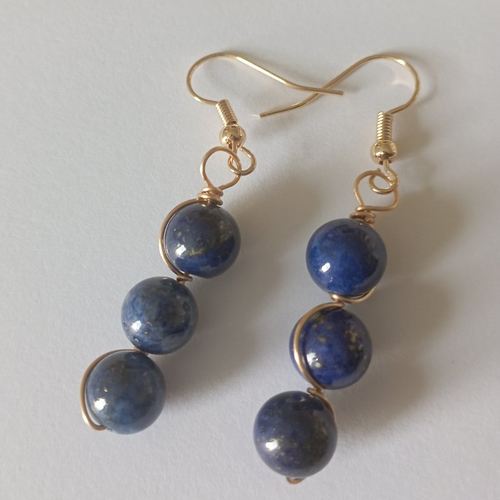 Boucles d'oreilles en lapis lazuli