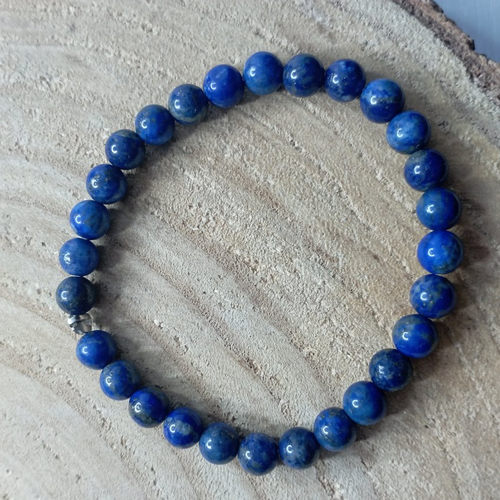 Bracelet en lapis lazuli 6mm