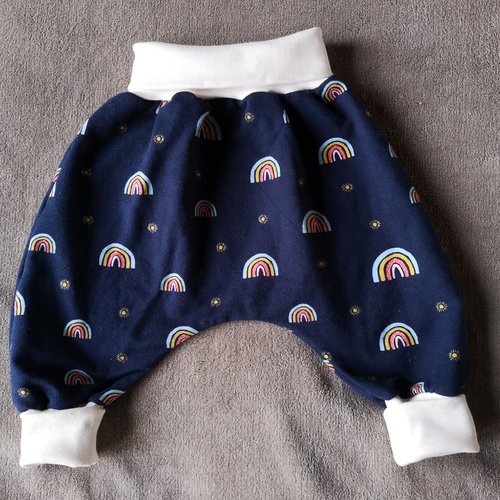 Sarouel évolutif en jersey 3 mois, cadeau naissance