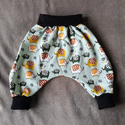 Sarouel évolutif en jersey, 6 mois, cadeau naissance