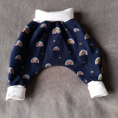 Sarouel évolutif en jersey 6 mois, cadeau naissance