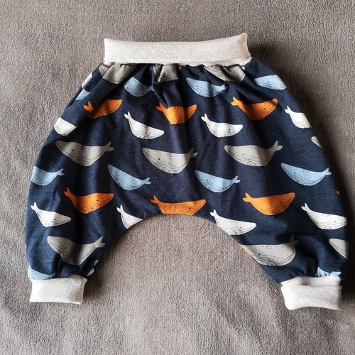 Sarouel évolutif en jersey, 12 mois, cadeau naissance