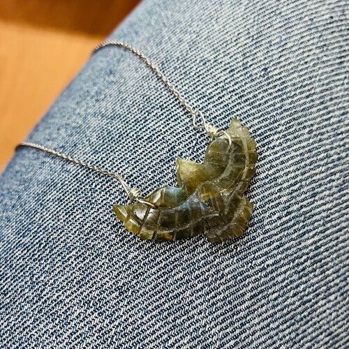 Collier talisman aigle labradorite