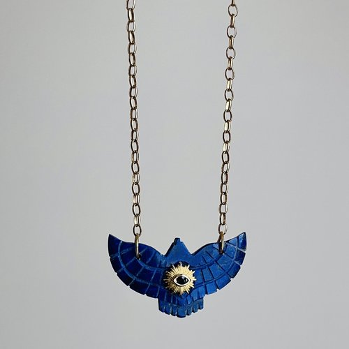 Sautoir phœnix lapis-lazuli