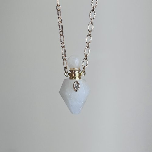 Sautoir grigri fiole quartz