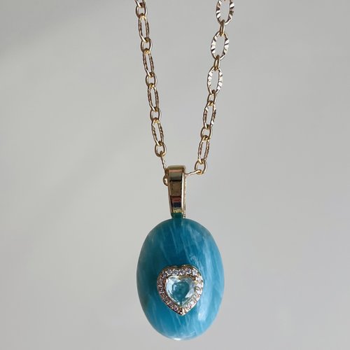 Sautoir grigri amazonite