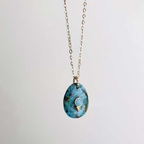 Collier talisman turquoise africaine