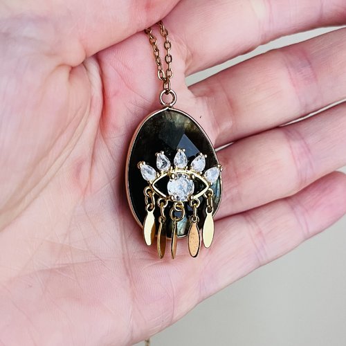 Sautoir talisman protecteur labradorite