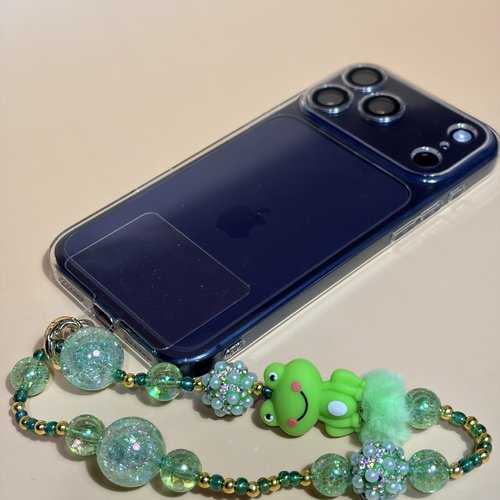 Bijoux de téléphone grenouille émeraude