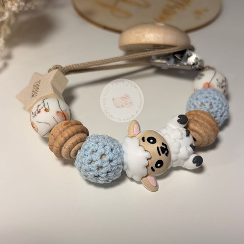 Attache tétine mimi mouton