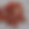 Lot de 25 jolis cabochons 10 mm en verre orange /peche oeil de chat 