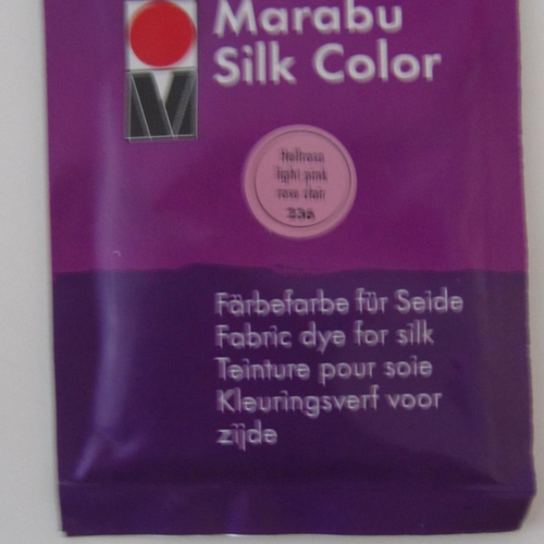 Teinture pour soie de couleur rose clair  - marabu silk color  numéro  236