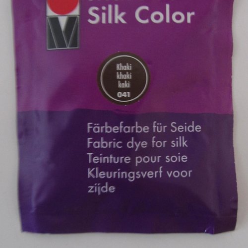 Teinture pour soie de couleur kaki- marabu silk color -  numéro 041