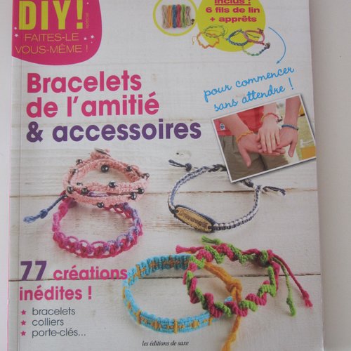 Livre pour la fabrication de bracelets de l'amitié et d'accessoires  avec kit bijoux - 53 créations