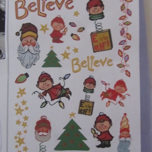 Tampon transparent - clear choice stamps - 20 santa et elf stamps avec block