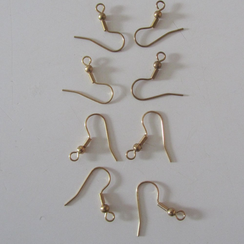 Sachet de 10 boucles d'oreilles fil doré pour vos créations de bijoux