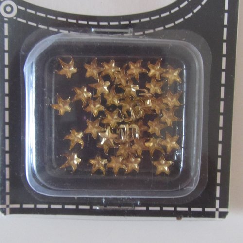 Clous 5 griffes en forme d'étoiles en métal doré - 40 pièces