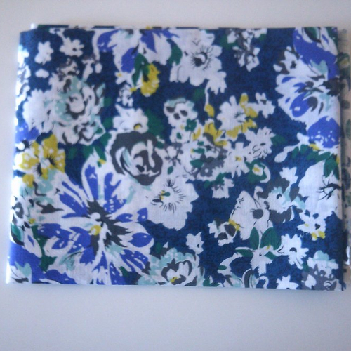 Toile - tissus  pour patchwork - fleurs - 100 % coton - 45 x 45 cm