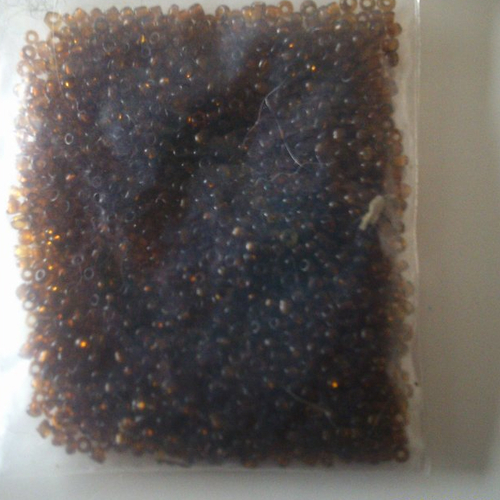 Sachet de perles de rocaille de couleur marron - rondes - 3 mm