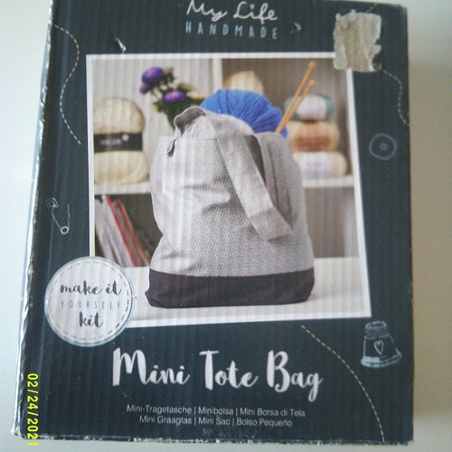 Kit pour la fabrication d'un mini tote bag - make it yourself - 26 cm x 30 cm