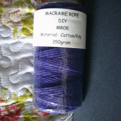 Bobine de coton macramé rope - diy - mr08  - 350 grammes - coton violet