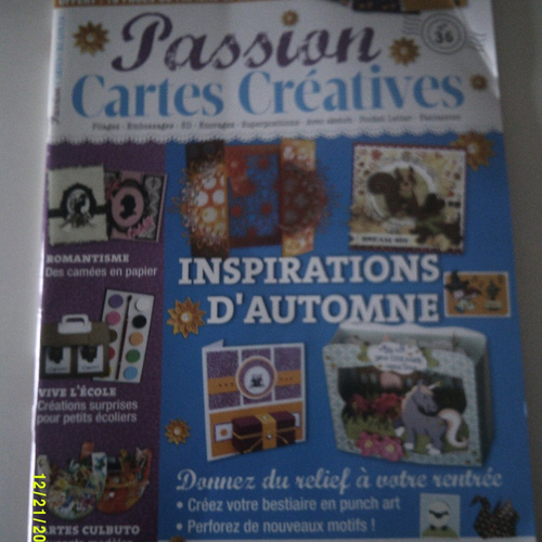 Magazine - passion cartes créatives - n° 36 - août à octobre 2016