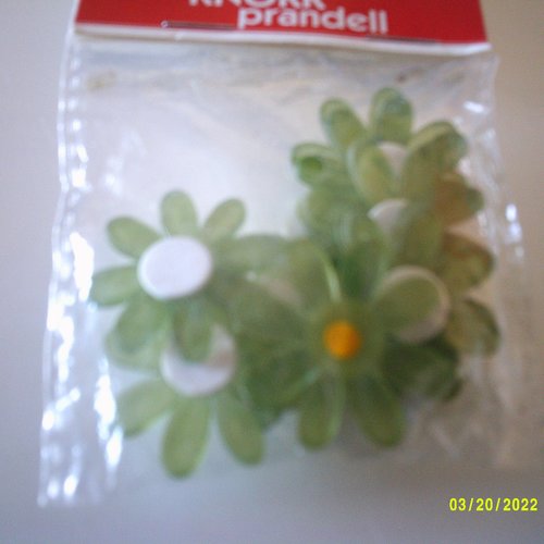 Lot de 10 fleurs décoratives en acrylique de couleur vert foncé - knorr prandell