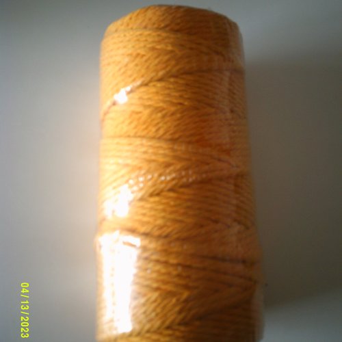 Bobine de coton macramé rope - diy -   - 350 grammes - coton jaune orangé