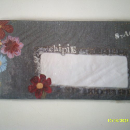 Lot de 20 enveloppes chipie dans les tons gris avec décor de fleurs - 18 cm x 9 cm