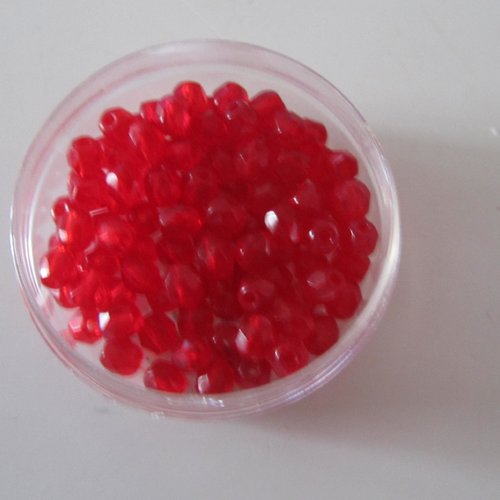 Boîte de 20 grammes de perles de rocaille rondes de couleur rouge/bordeaux