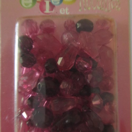 Boîte de 20 grammes de perles de rocaille à facettes différentes tailles et formes