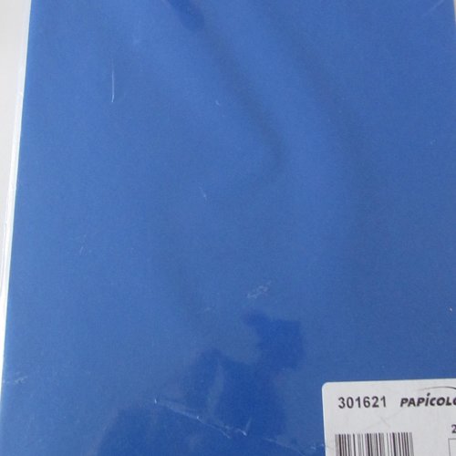 Lot de 20 feuilles de papier cartonné de couleur bleue - 210 x 297 mm