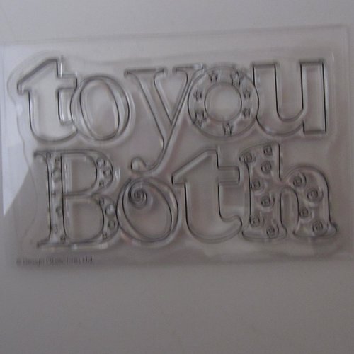 Tampon transparent to you both  typographie - papermania  docrafts