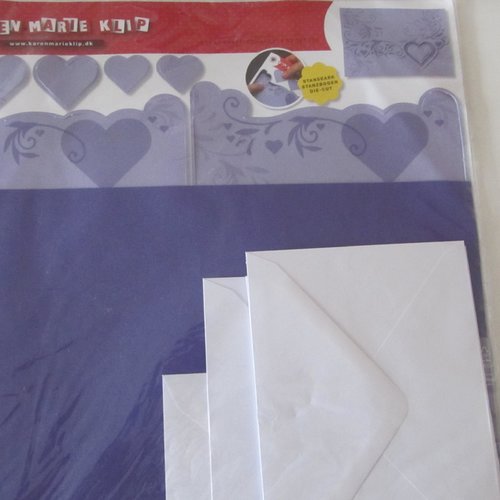 Kit de 6 cartes + enveloppes à fabriquer - modèle "romance"