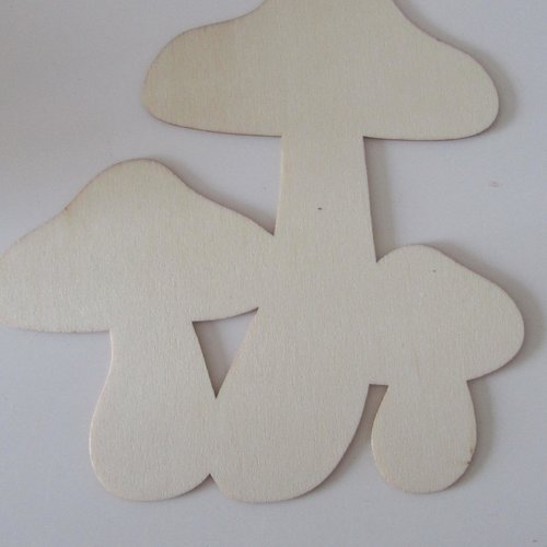 Support en bois (mdf) à décorer, peindre, customiser, trio de champignons