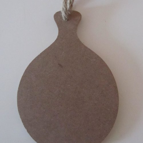 Décoration en bois - en forme de ballon ou boule de noël - en bois brut à customiser, décorer - 15 cm x 10,5 cm