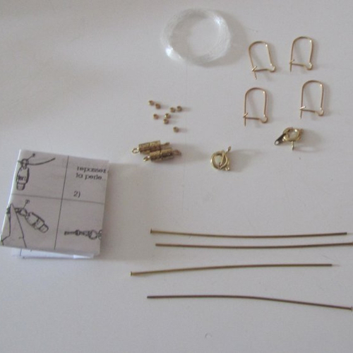 Kit de fabrication de bijoux pour collier, fermoir, boucles d'oreilles, pendentif, clou etc...
