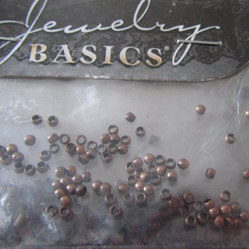 Lot de 2 sachets de perles à écraser couleur bronze - pour vos créations - 500 pièces