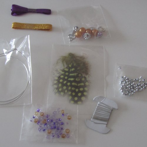 Kit - crée tes bijoux - pour la fabrication d'une paire de boucles d'oreilles