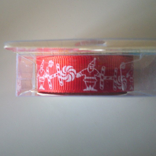 Rouleau de masking tape en tissu - style gros grain - décoration de noël